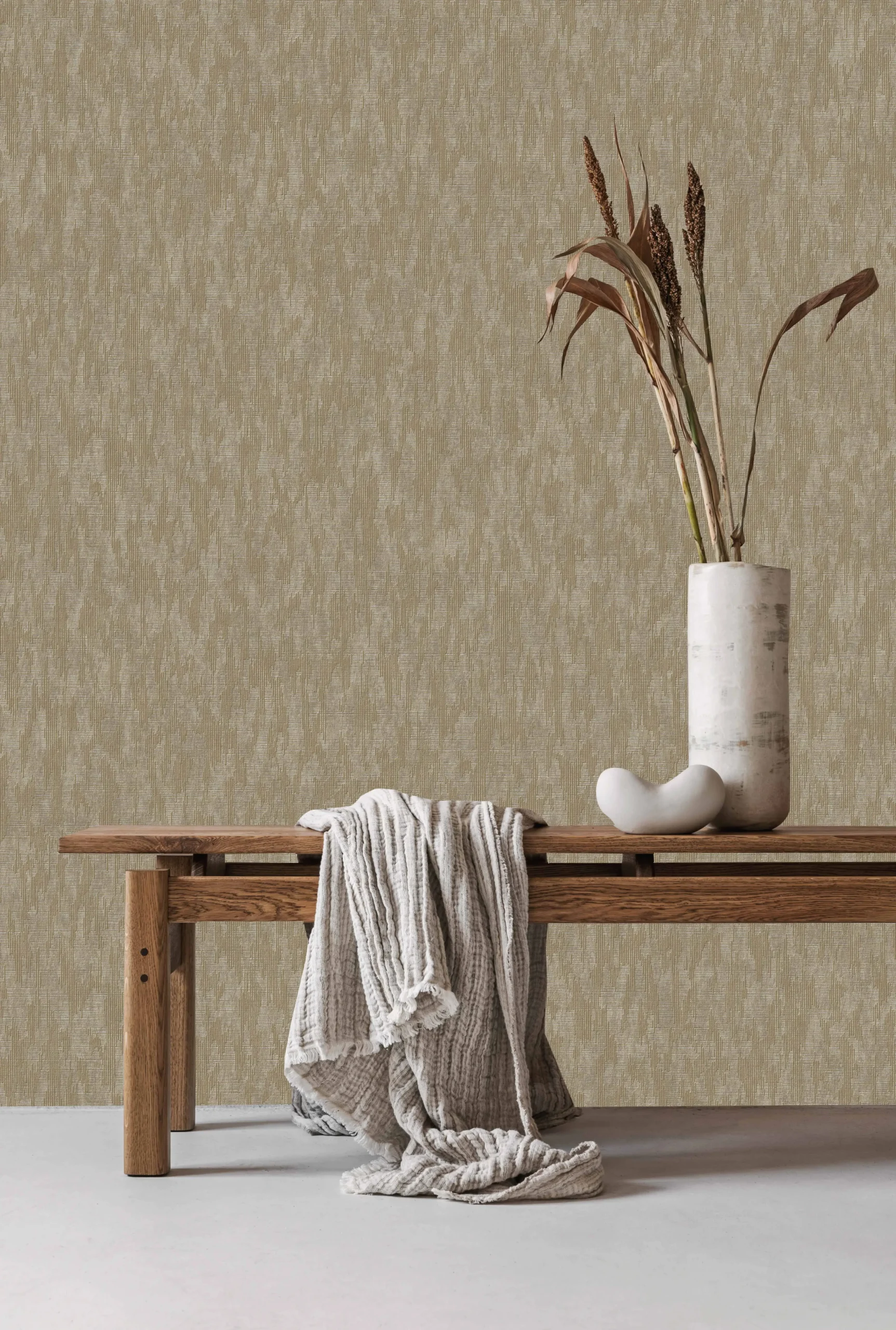 Cream Embossed Wallpaper – Natural Warmth (24108-5)